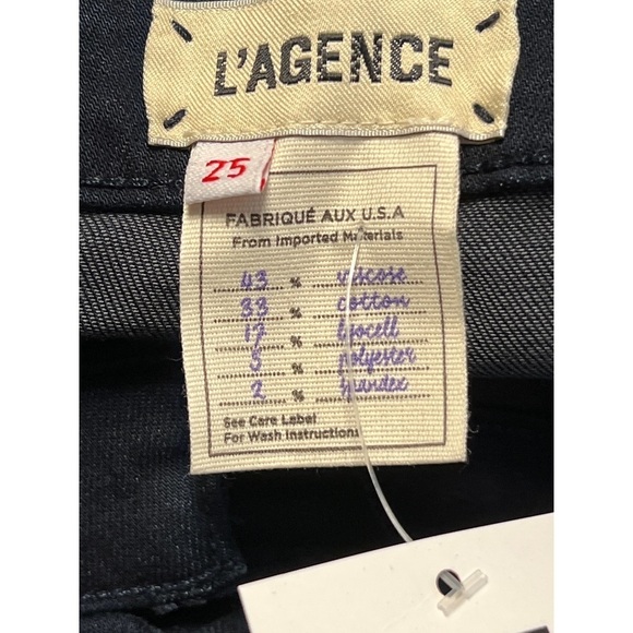 NWT L'AGENCE Marguerite Jean Merino Blue 25 - Picture 3 of 8